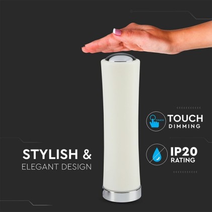 V-TAC Lampada LED da Tavolo 18W con Comando Touch e Alimentatore 3000K Dimmerabile