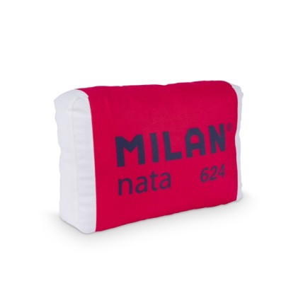 Cuscino sagomato in gomma Milan Nata 624 - Velluto opaco - 47,5x31,5x11,5 cm - Rosso