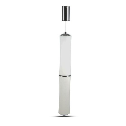 V-TAC Lampadario LED a Sospensione con Doppio Cilindro Verticale 32W Colore Bianco Satinato 3000K Triac Dimmerabile