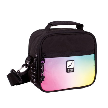Borsa termica per il pranzo Milan Sunset da 3,5 litri - Include 3 contenitori - 23x20x11 cm - Nera