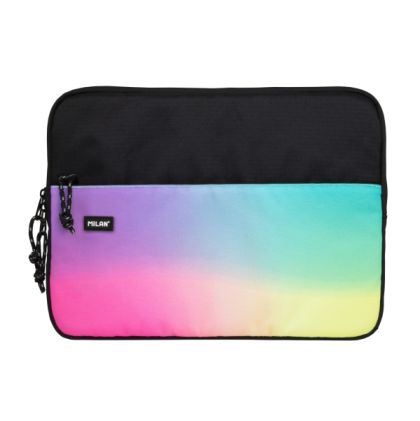 Custodia per laptop Milan Sunset per laptop fino a 13" - Chiusura con cerniera e linguetta - Tasca frontale - 34,5x26x2,5 cm - Multicolore