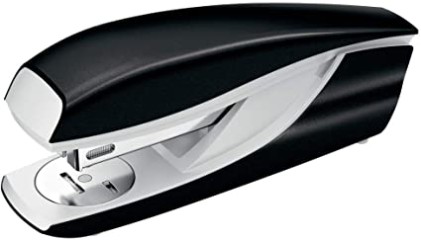 Cucitrice metallica Petrus 635 - Fino a 30 fogli - Dispositivo di rimozione punti integrato - Pinzatura chiusa, aperta e inchiodata - Colore nero metallizzato