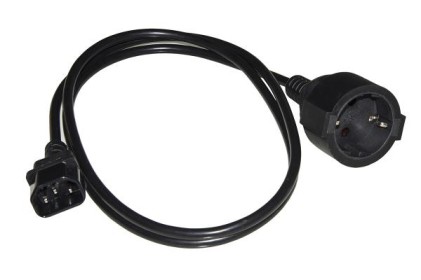 Cavo Adattatore Di Alimentazione Presa Schuko Tedesca Femmina - Iec C14 Maschio Mt 1,50