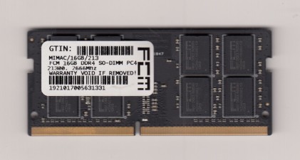 Ddr4 16Gb 2666 Mhz So-Dimm Fcm Cl19 Pc4-21300 1,2V Unbuffered Mac