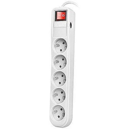 NATEC NSP-0835 Natec Surge protector 5 sockets (IEC CONNECTOR) 1.5m, white