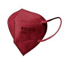 Health Group FFP2 NR Maschere nasali regolabili con clip, omologate CE 0161 CAT III, UNE-EN 149:2001+A1:2009 Regolamento FFP2, colore bordeaux