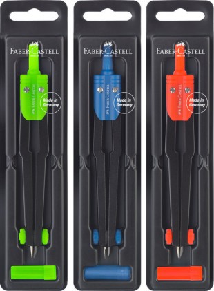 Compasso scolastico Faber-Castell - Circonferenze fino a &Oslash; 360 mm Colori assortiti