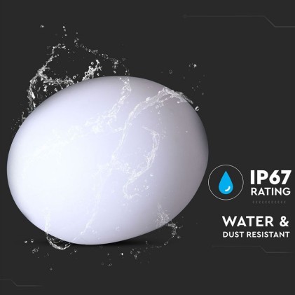 V-TAC Palla Ovale LED 1W RGB con Telecomando IR 24 Tasti e Alimentatore IP67 Dimmerabile