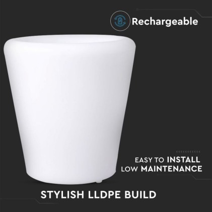 V-TAC Vaso LED 1W RGB con Telecomando IR 24 Tasti e Alimentatore IP54 Dimmerabile