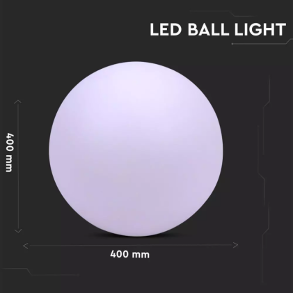 V-TAC Sfera LED 3W RGB con Telecomando IR 24 Tasti e Alimentatore IP67 Dimmerabile