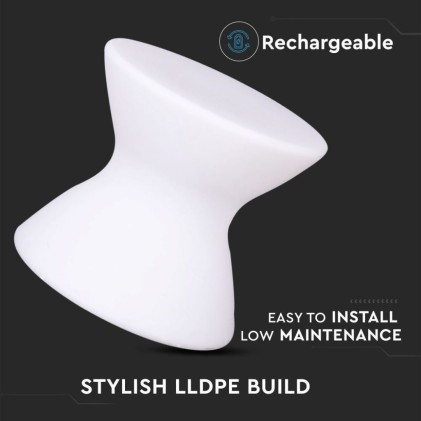 V-TAC Sgabello LED 3W RGB con Telecomando IR 24 Tasti e Alimentatore IP67 Dimmerabile