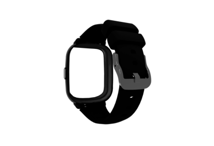 Cinturino in silicone liscio Savefamily per Iconic Plus 2 - Nero