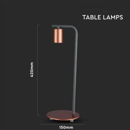 V-TAC Lampada LED da Tavolo con Attacco E27 e Finiture in Bronzo