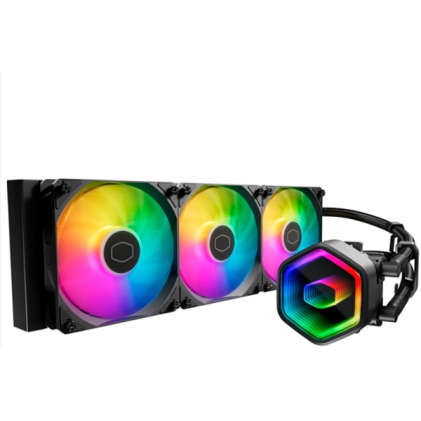 Kit di raffreddamento a liquido Cooler Master Masterliquid 360 Core II Lite ARGB - Ventole preinstallate - Tubi da 400 mm - Illuminazione Infinity Mirror - Nero
