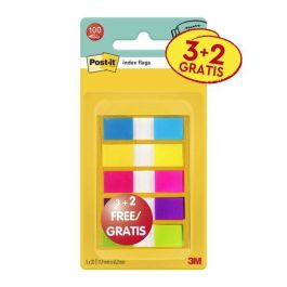 Confezione da 5 dispenser Post-it con 20 pennarelli riposizionabili - Dimensioni 11,9x43,2 mm - Colori assortiti