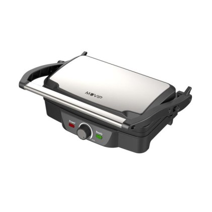 Muvip Sandwich Maker Grill 1600W - Apertura fino a 180є - Temperatura regolabile - Piastra superiore inclinabile - Maniglia Cold Touch