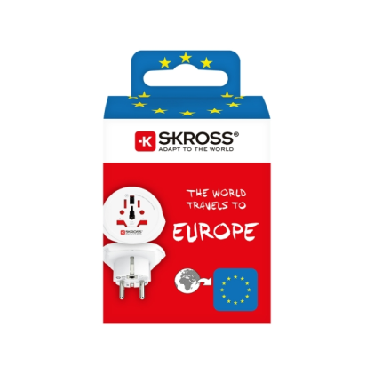 Adattatore da viaggio Skross World a Europa - Bianco