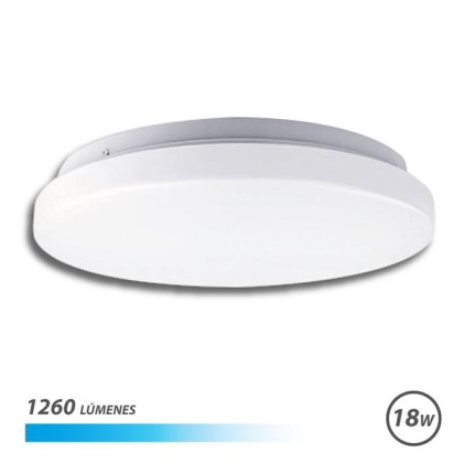Elbat Plafoniera Rotonda LED 18W 1260lm - 6500K Luce Fredda - Diametro 30cm