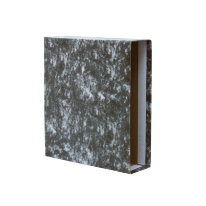 Copertina per raccoglitore Bismark AZ Folio - Cartone foderato - Nero screziato