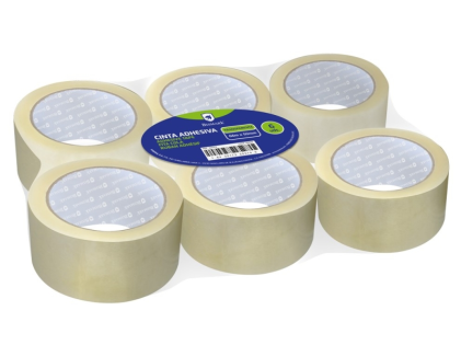 Confezione da 6 sigilli per imballaggio Bismark 50 mm x 66 mm - Polipropilene 55 micron - Trasparenti