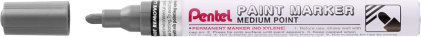 Pennarello Pentel - Punta media da 4,5 mm - Permanente su tutte le superfici - Resistente alla luce e all'acqua - Corpo in alluminio - Nero perla