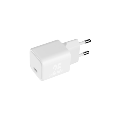 Caricabatterie Blackbyte by Pedro Buerbaum GaN da 25 W - 1xUSB-C - Ricarica rapida PPS - Bianco