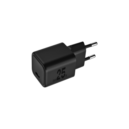 Caricabatterie Blackbyte by Pedro Buerbaum GaN da 25 W - 1xUSB-C - Ricarica rapida PPS - Nero