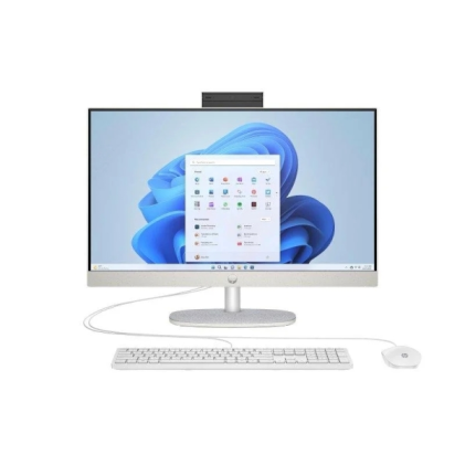 HP 27-CR0105NS All-in-One Intel Core i5-1335U - 8 GB DDR4 - 512 GB SSD - 27" FHD Touch - Windows 11 Home - Bianco + tastiera QWERTY (ES) e mouse