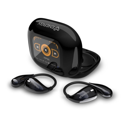 Cuffie wireless Energy Sistem OpenVoice Translation OWS - Bluetooth 5.4 - Traduzione istantanea con intelligenza artificiale - Chiamate con chiarezza vocale professionale - Durata della batteria di 30 ore - Ricarica USB-C - Assistente vocale integrato - Nero