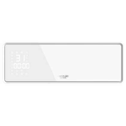 Cecotec Ready Warm 5310 PowerBox Stufa a muro in ceramica - 2000W - Protezione IP23 - Termostato - Modalit&agrave; Eco e Turbo - Funzione di oscillazione - Timer 24 ore - Bianca