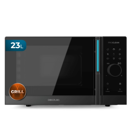 Forno a microonde Cecotec ProClean 6120 - 800W - Capacit&agrave; 23L - Comandi touch digitali - Grill 1000W - 5 livelli di potenza - Funzione scongelamento - Timer 60min - Nero