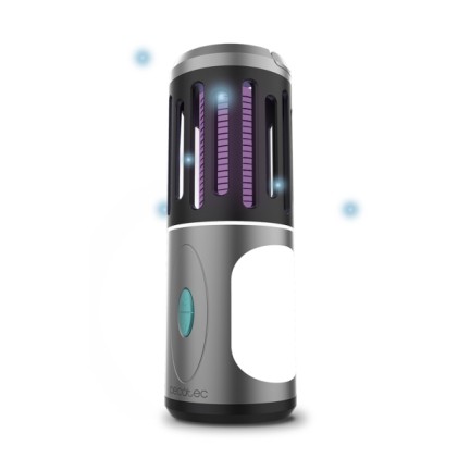 Cecotec ByeFly 3000 Go Dispositivo antizanzare 3 in 1 - Potenza 5W - Batteria da 1800mAh - Resistente all'acqua IPX4 - Luce laterale e torcia - Include gancio - Compatto e portatile - Grigio