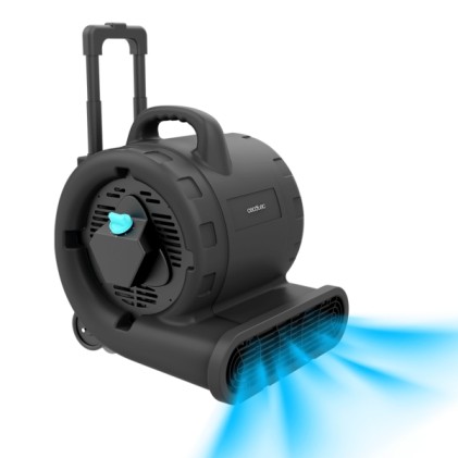 Soffiatore d'aria Cecotec BlowIndustry 6000 FlowFloor - Potenza 600W - Flusso d'aria potente - 3 velocit&agrave; - Flusso d'aria di 2700 m&sup3;/h - Ruote e maniglia retrattile - Facile da trasportare - Nero
