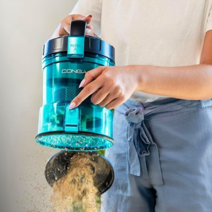 Aspirapolvere a traino ciclonico Cecotec Conga Rockstar XL - 890W - 17kPa - Serbatoio da 2,5L - Sistema ciclonico - Filtro ad alta efficienza - Raggio di 7 m - Vari accessori - Nero e blu