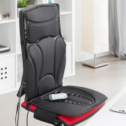 Sedile massaggiante riscaldato Shiatsu Innovagoods - 5 modalit&agrave; - Funzione calore - Velocit&agrave; regolabile - Ergonomico - Include adattatore per auto - Leggero e portatile - Nero