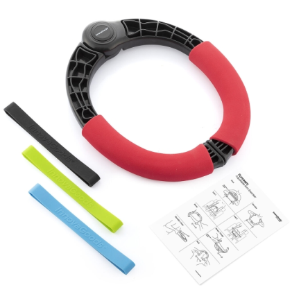 Innovagoods Forcearc Attrezzo per esercizi regolabile per braccia - Resistenza regolabile - Guida agli esercizi - Materiale antiscivolo - 3 fasce di resistenza - 31,5x26x3,3 cm - Colori in base al livello