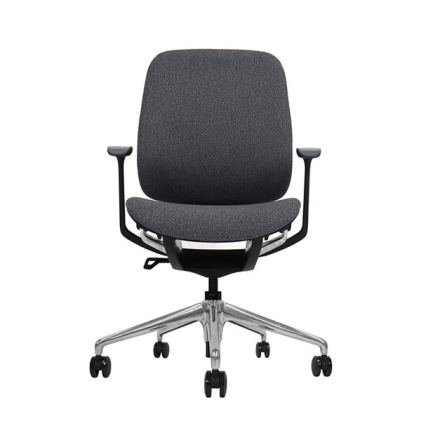 Sedia da ufficio Cromad Zenith Collection - Pistone a gas di grado 4 - Schienale ergonomico - Braccioli regolabili - Nera