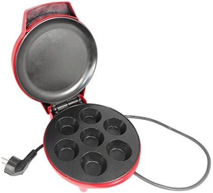 Jocca Cupcake Maker 900 W - Capacit&agrave; per 7 cupcakes - Piastra antiaderente - Include ricettario