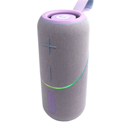 Coolsound Rainbow Beat True Wireless Bluetooth Speaker 20W - Fino a 3 ore di durata della batteria - Ingressi USB, MicroSD e Aux - Funzione vivavoce - Radio FM - Illuminazione RGB - Colore viola