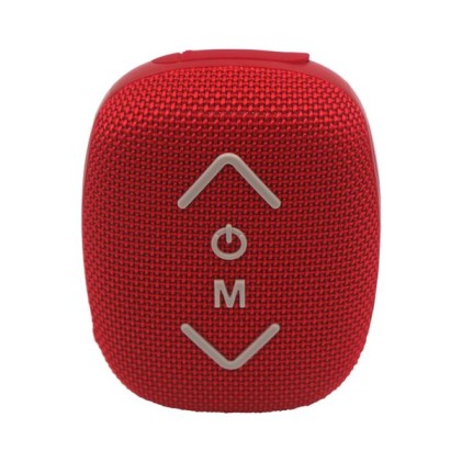 Altoparlante Bluetooth wireless Coolsound Riderbeat da 7W - Fino a 3 ore di autonomia - Ingresso USB, MicroSD e Aux - Funzione vivavoce - Radio FM - Supporto per manubrio - Rosso