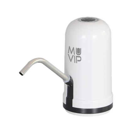 Muvip MV0636 Distributore d'acqua portatile - Adattatori per bottiglie fino a 20 litri - Batteria ricaricabile - Compatto - Indicatore LED