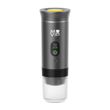 Caffettiera portatile Muvip Xpresscup - Compatibile con caff&egrave; macinato e capsule DG e NS - Pressione 20 bar - Modalit&agrave; caldo e freddo - Grigio