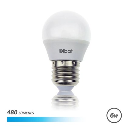Lampadina LED Elbat G45 6W E27 480lm - 6500K Luce Fredda