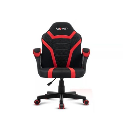 Sedia Gaming Muvip GM1500 - Braccioli con Pad - Altezza Regolabile - Pistone Classe 2 - Colore Nero/Rosso