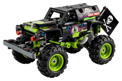 LEGO 42118 Monster Jam Grave Digger, 212 pezzi, Kit 2 in 1 da Truck a Buggy Fuoristrada con Azione Pull-Back