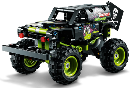 LEGO 42118 Monster Jam Grave Digger, 212 pezzi, Kit 2 in 1 da Truck a Buggy Fuoristrada con Azione Pull-Back