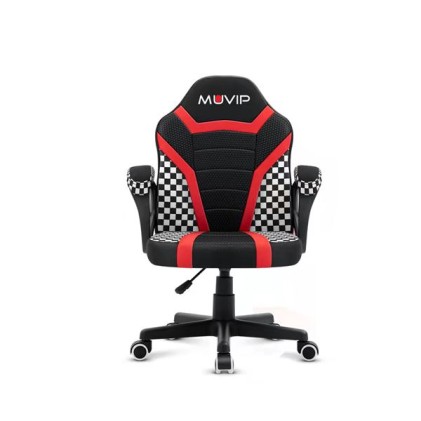Sedia Gaming Muvip GM1500 - Braccioli con Pad - Altezza Regolabile - Pistone Classe 2 - Colore Nero/Rosso