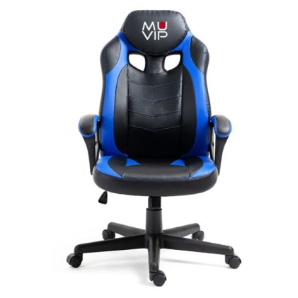 Sedia Gaming Muvip GM1400 - Braccioli con Pad - Altezza Regolabile - Pistone Classe 2 - Colore Nero/Blu