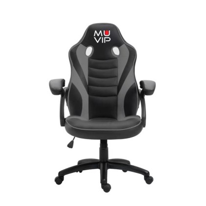Sedia Gaming Muvip GM1100 - Braccioli con Pad - Altezza Regolabile - Pistone Classe 2 - Colore Nero/Grigio