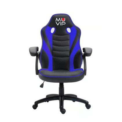 Sedia Gaming Muvip GM1100 - Braccioli con Pad - Altezza Regolabile - Pistone Classe 2 - Colore Nero/Blu